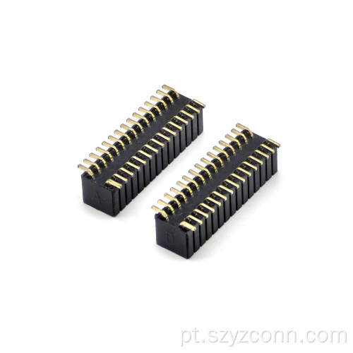 Fileira dupla SMT 30P do encabeçamento fêmea de 1.27mm